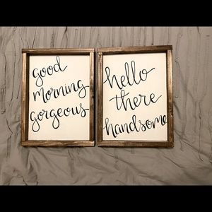 Cute duo handmade signs